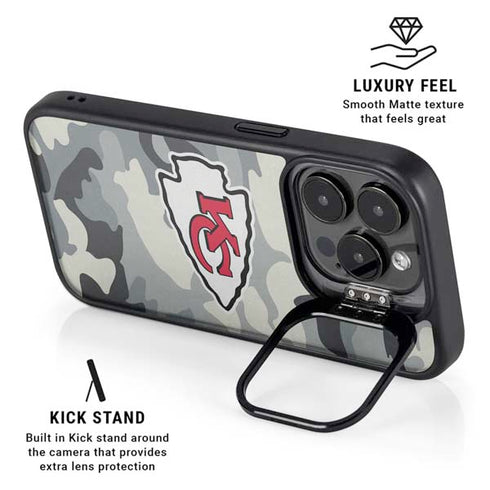 NFL Kansas City Chiefs Camo iPhone 16 Pro Kickstand Case